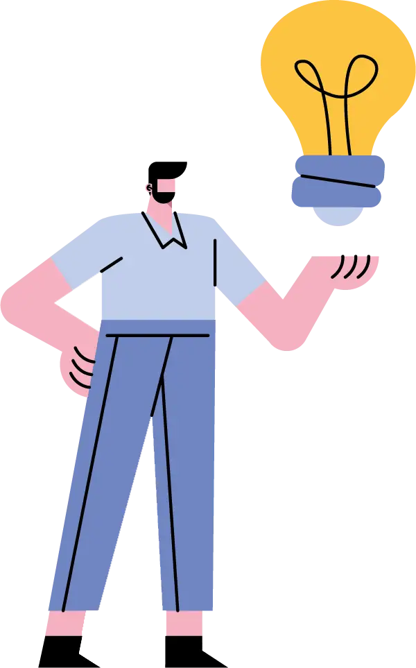 Man Holding an Idea
